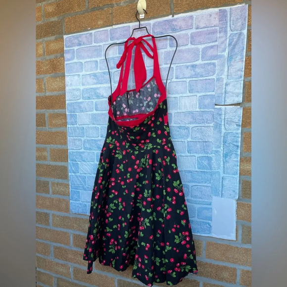 Pinup Couture Cherry Halter Dress size large - Picture 8 of 16